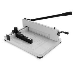 Guillotine Paper Cutter Heavy Duty 400 Sheet Capacity，Paper Cutter 12 Inch for A4 Paper with HSS Blade,Industrial Commercial Trimmer, NEW 
