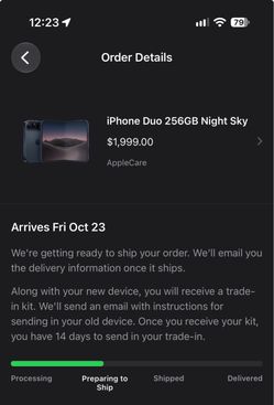 iPhone Duo 256GB Night Sky
