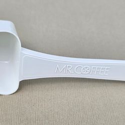 Vintage Mr. Coffee Scoop White Plastic Measuring Spoon with Hang Hole
