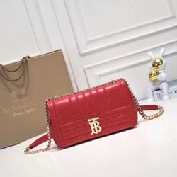 BURBURRY Red Women's Handbag Shoulder Bag