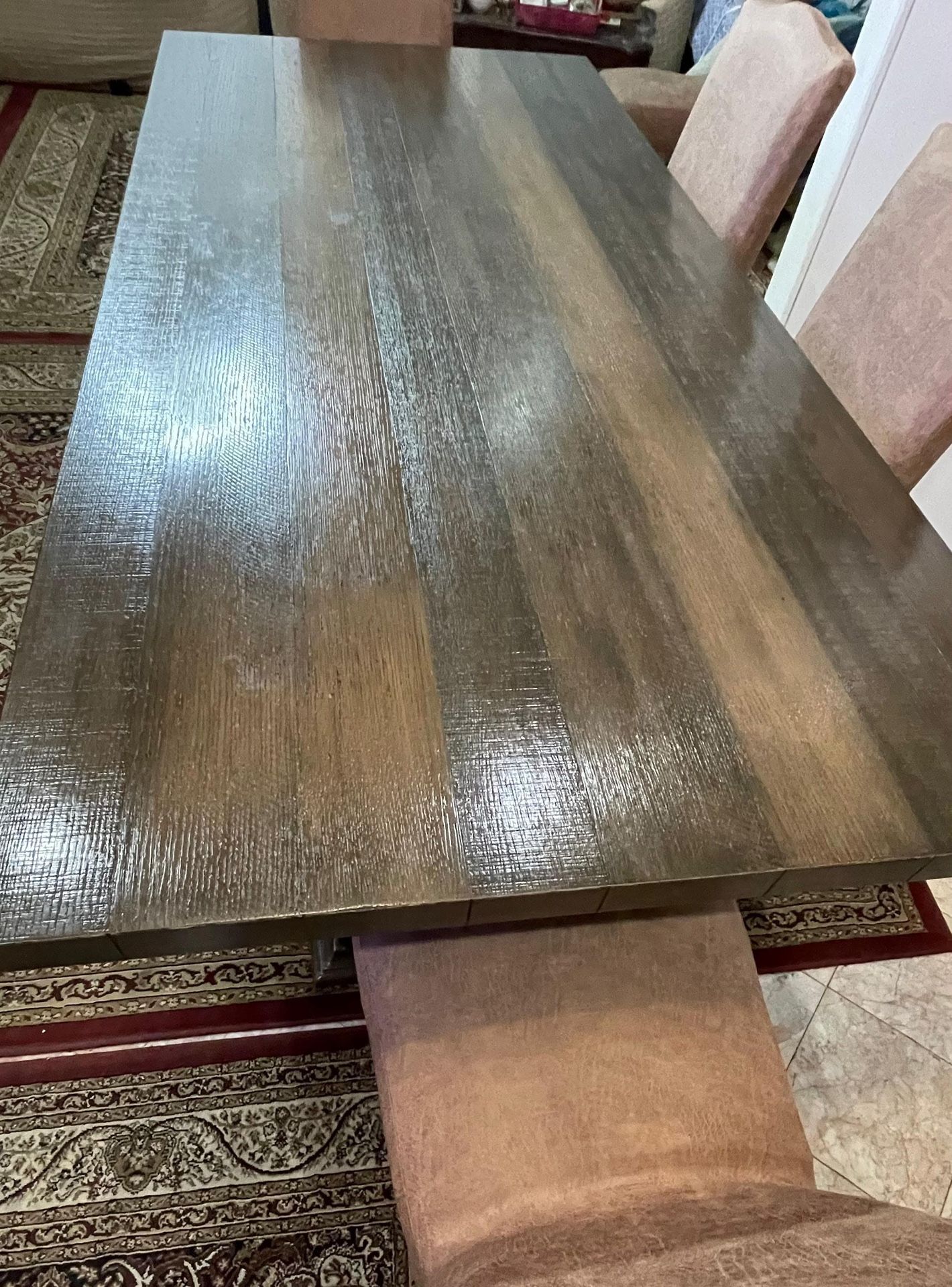 Solid wood dining table