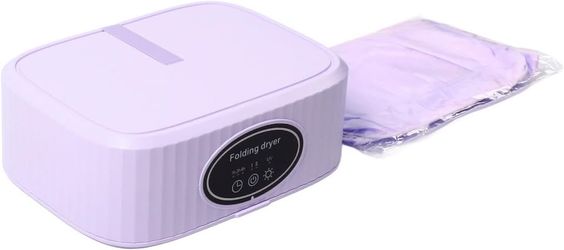 Foldable Mini Electric Laundry Dryer, Compact Design (Purple)
