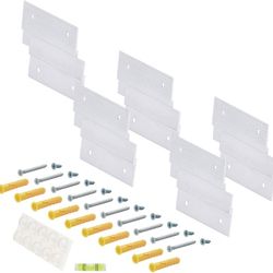 HardwareX Supply French Cleat Picture Hanger Aluminum Z Clips with Screws (5 Pairs, 4 Inch) 