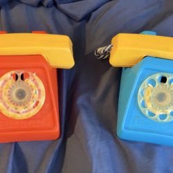 Vintage 1970s Rotary Toy Phones $10 
