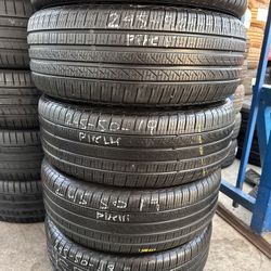 245/50R19 Pirelli Set Of Used Tires Great Condition Installed And Balanced 1 Month Warranty 