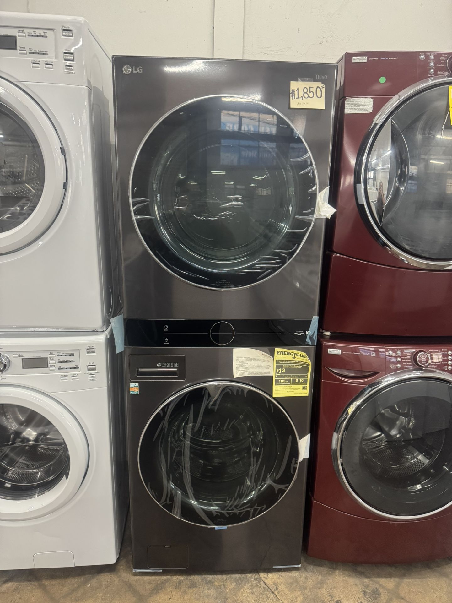 BRAND NEW LG TOWER OF WASHER AND ELECTRIC DRYER 