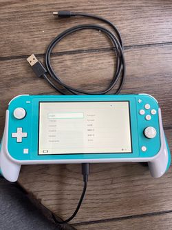 Nintendo Switch Lite with grip holder