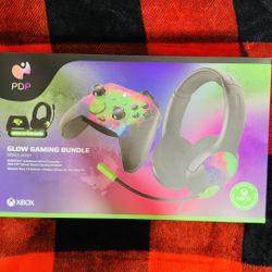 PDP Glow Gaming Bundle REMATCH Advanced Wired Controller & AIRLITE Wired Headset
