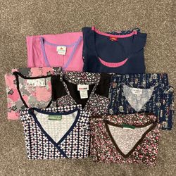 Scrub Tops Lot Of 6 Dickies Peaches Scrub Star Tab NY Women Size Large Medium