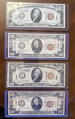 1934 Hawaii bills / Notes