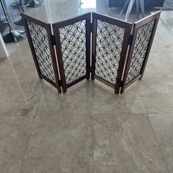 Four Panel Wood and Metal Gate