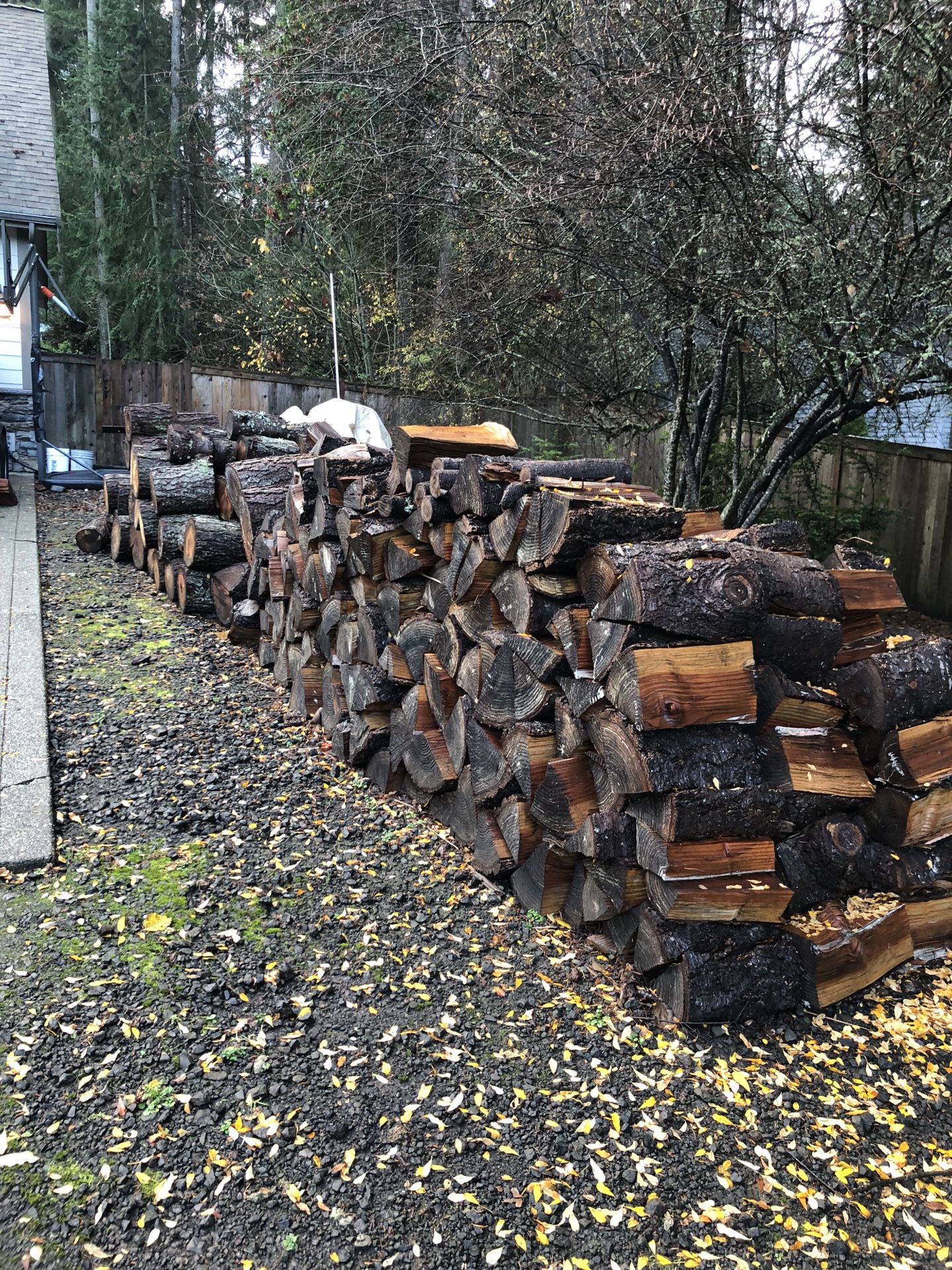 Fir wood. Split and rounds