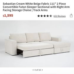 Cream Loveseat