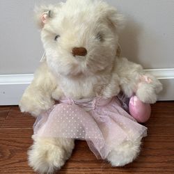 Avon Plush Angel Ballerina Teddy Bear w/ Wings Tutu and heart  Vtg 1998,
