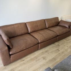 Leather 4 Piece Modular Couch