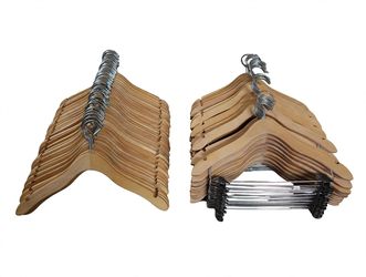 Lot of Wooden Clothes Hangers