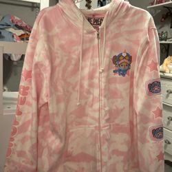One Piece Chopper Pink Tie-Dye Oversized Hoodie