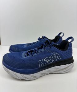 Hoka One One Bondi 6 Sneakers Shoes Men’s Running Athletic Gym Blue White 9.5.