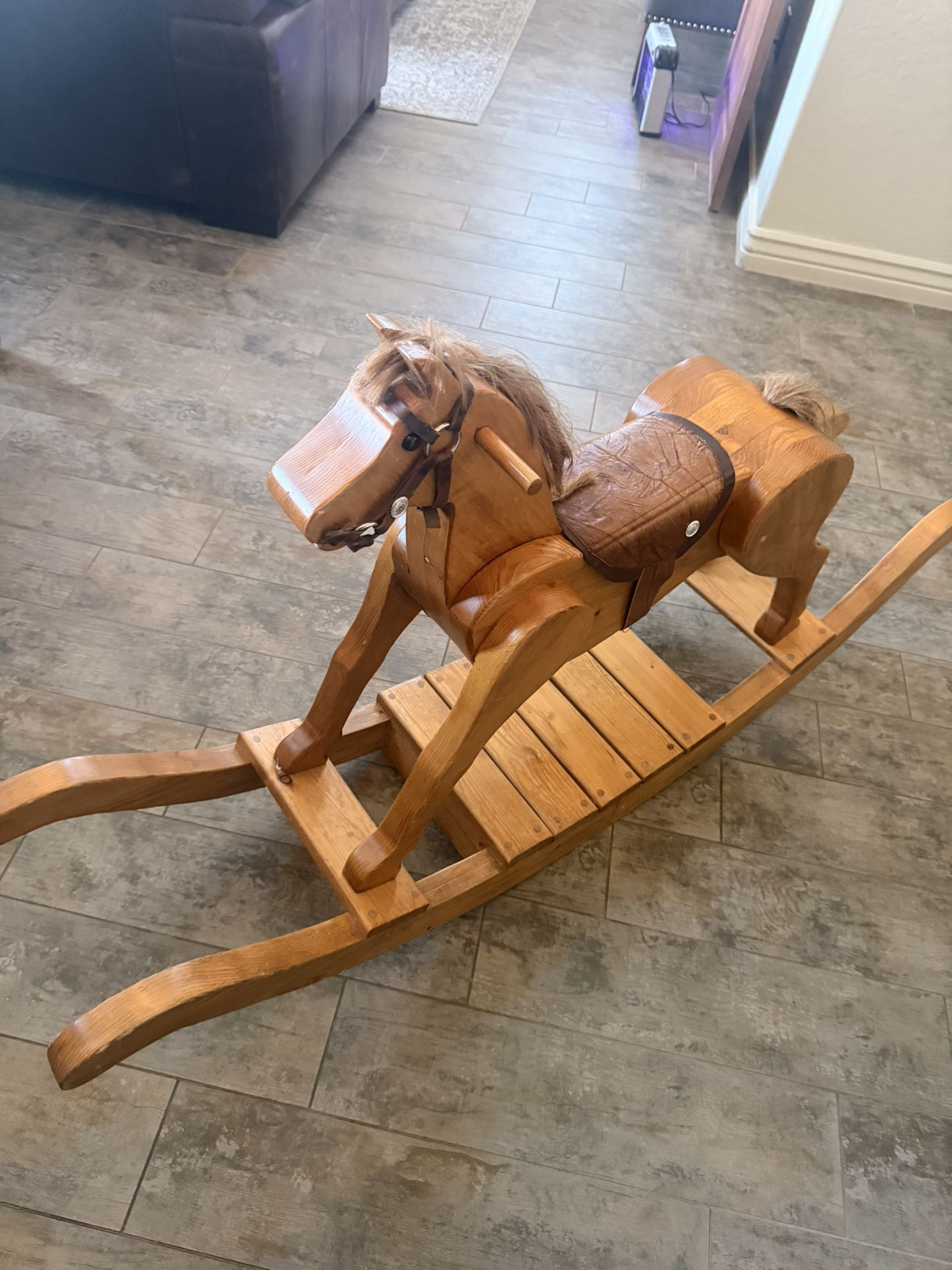 Solid Wood Rocking Horse