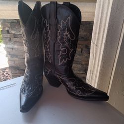 Beautiful Brand New Leather Cowboy Boots, Size 7 