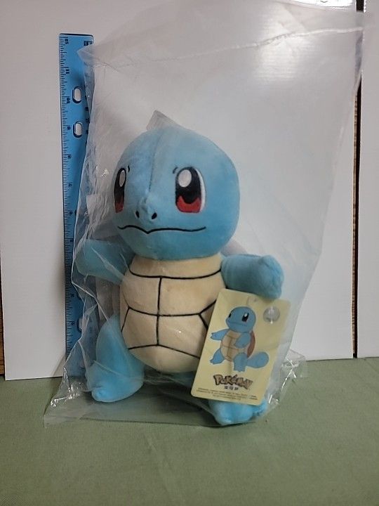 Pokemon Squirtle 9" Plush With Tags Brand New Toy Factory Rare $25