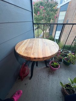 Vintage Industrial Cast Iron Adjustable Table