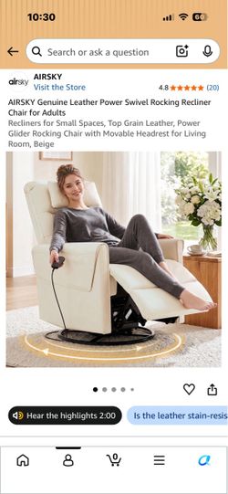 Leather Airsky recliner