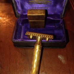 Rare Gold Plated Gillette  Circa 1930s
