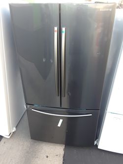 New black stainless steel refrigerator