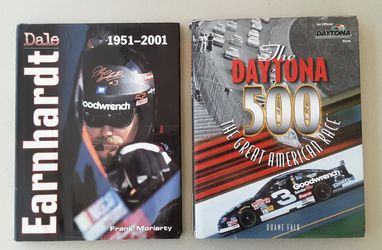NASCAR DALE EARNHARDT - DAYTONA 500 HARDCOVER BOOK lot of 2