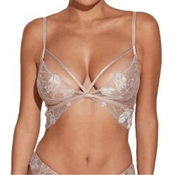 NWT 🆕 New Cosabella paradiso triangle Lace bralette in mandorla Size Small