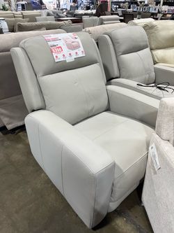 Costco Leather Recliners in white/ cream