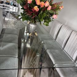 mirror rectangular table 