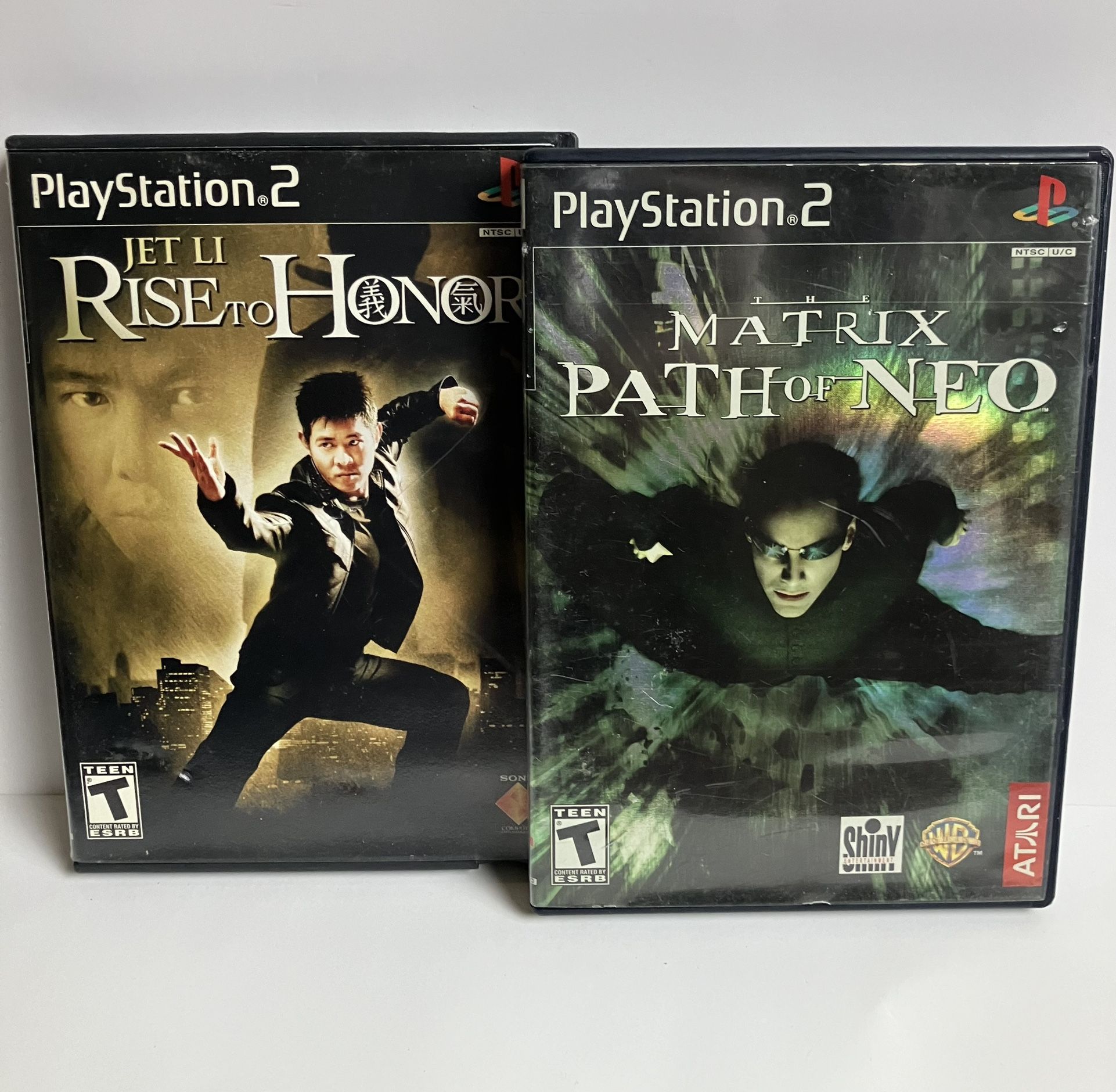 PS2 Bundle – Rise to Honor + Matrix Path of Neo (Tested & Clean)