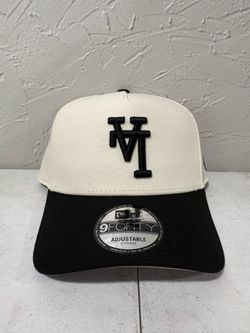 MLB new era Los Angeles dodgers off white black upside logo 9forty a frame SnapBack hat