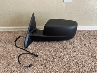 Factory OEM 2013-2024 Classic Style Dodge Ram 1(contact info removed) Left Driver Side Black Textured Power Mirror