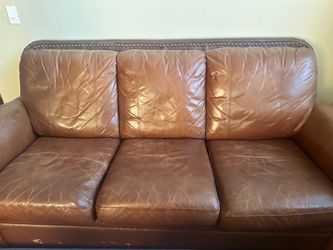 Real leather couches