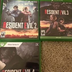 Resident Evil 2 Remake, Resident Evil 3 Remake, Resident Evil 4 Remake Xbox Series X