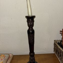 Solid brass candle holder
