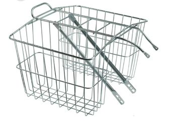 Metal bicycle  Twin Rear Rack/Basket,Large, 18x7x12
