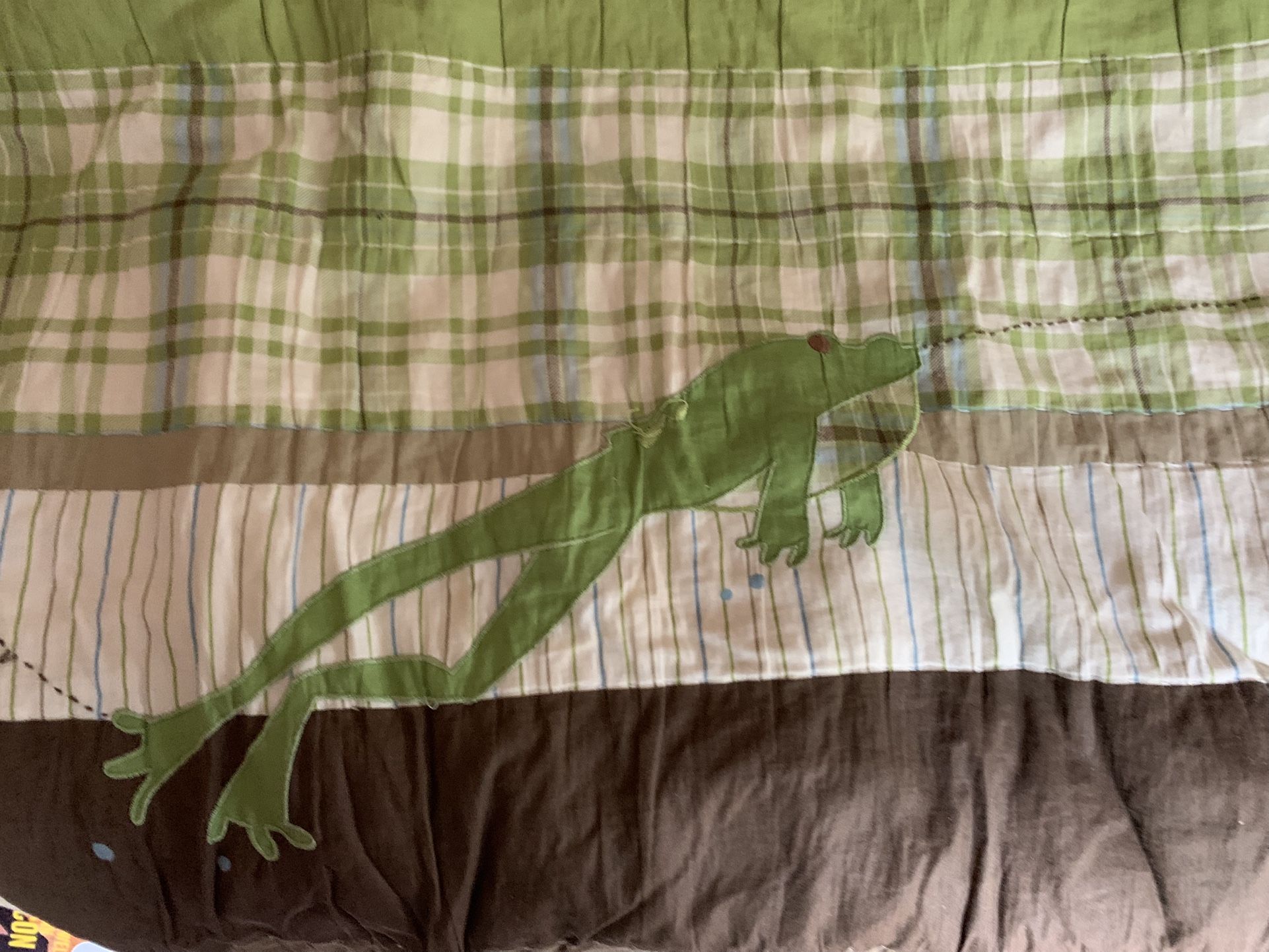 QUILT-FULL SIZE vintage - Frogs, Turtles, Bees, Grasshoppers 