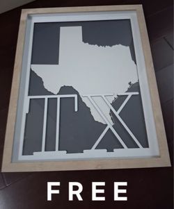 FREE 16" x 20" Texas Wood Frame Picture