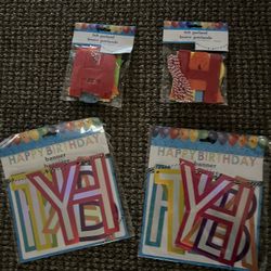 Birthday Banners. $ 5 Each