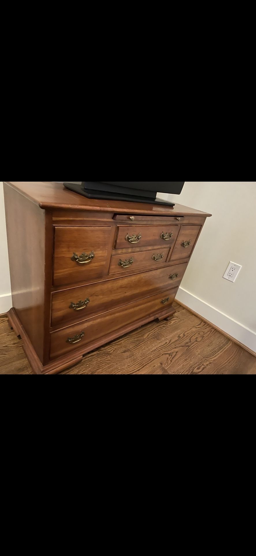 Antique Stickley Wooden Cherry Chest Of Drawers