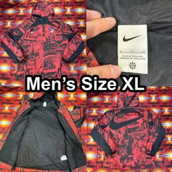 Nike Atletico Madrid Jacket Men's Size XL DM2889-611 Red Black Soccer La Liga