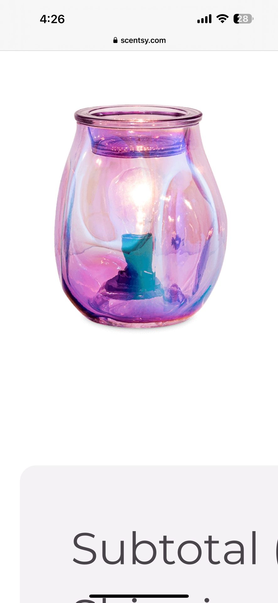 Scentsy Bubbled Ultraviolet Warmer
