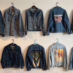 Vintage jean jackets size L+ XL