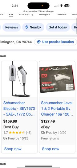 schumacher 110v ev charger