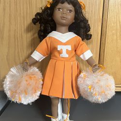 Cheerleader Costumed Doll 17 inch
