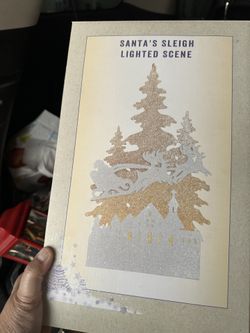 Santa Sleigh Lighted Scene